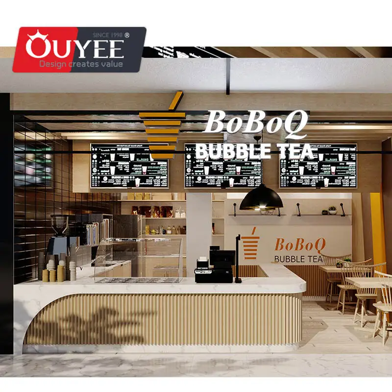 Stehender Verkaufsthekenschrank für Restaurants und Bubble-Tea-Läden 1