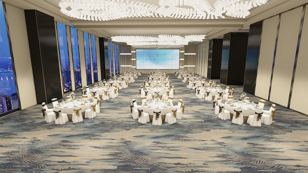 Tappeto in lana e nylon per corridoio di hotel personalizzato, sala per attività nuziali, 6