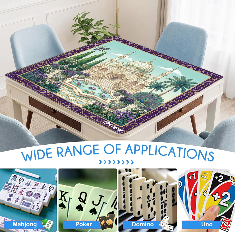 Mahjong Mat For Game Room Custom Neoprene Rubber 33 Inch Odorless Non Slip Table Mat Factory Direct Ddp Usa Shipping High 5