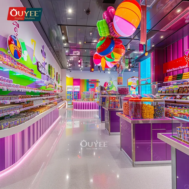 Gewerbliche Schokoladen- und Süßwaren-Auslageschränke für den Einzelhandel 1