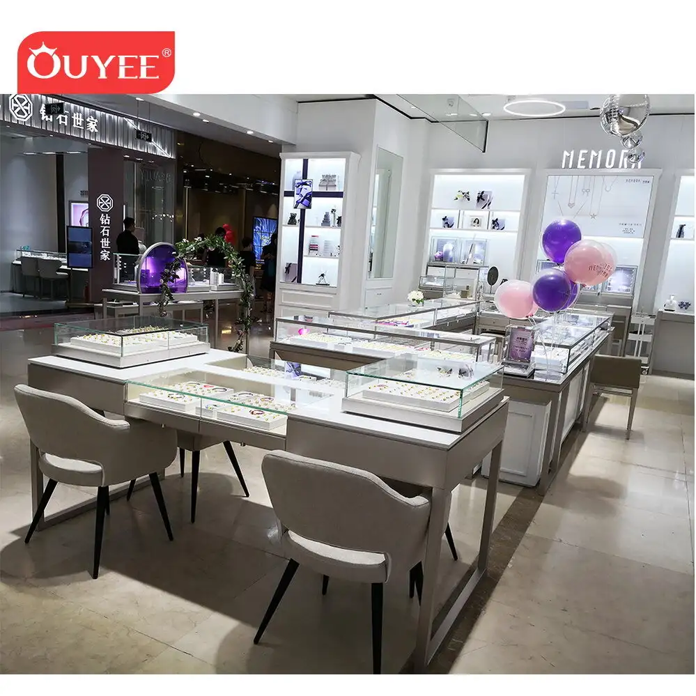 Vetrine portagioie portatili in legno per negozi al dettaglio 1