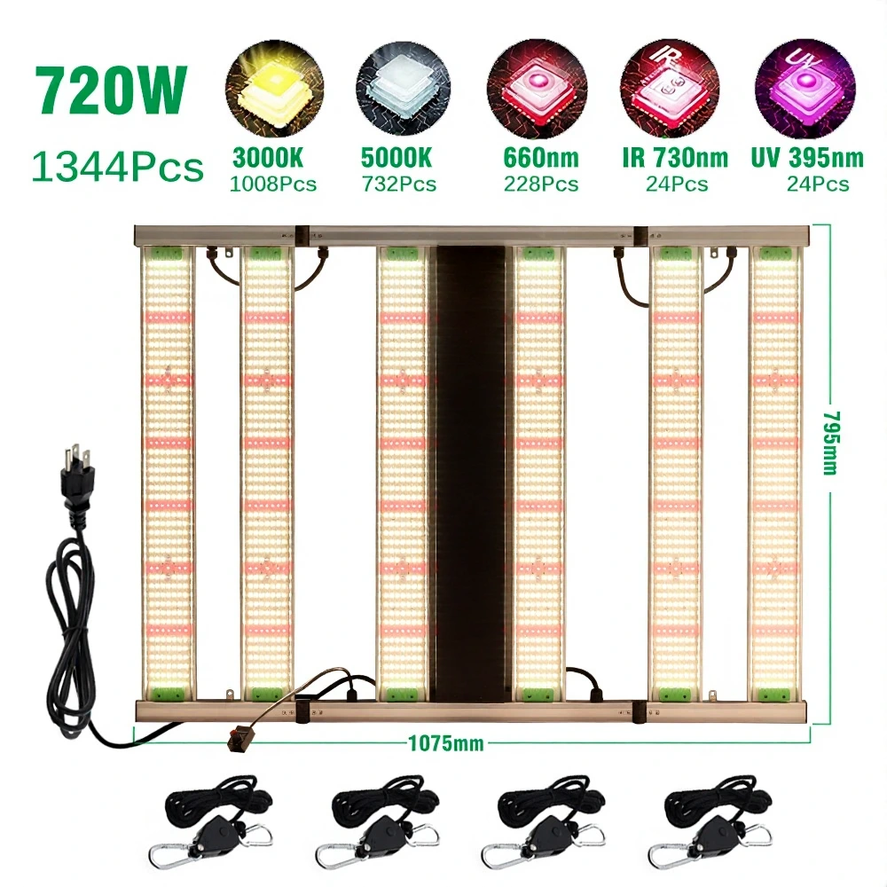720W AC100-277V Samsung LM281B/LM301H/Osram Chips Octopus Plant Light 1