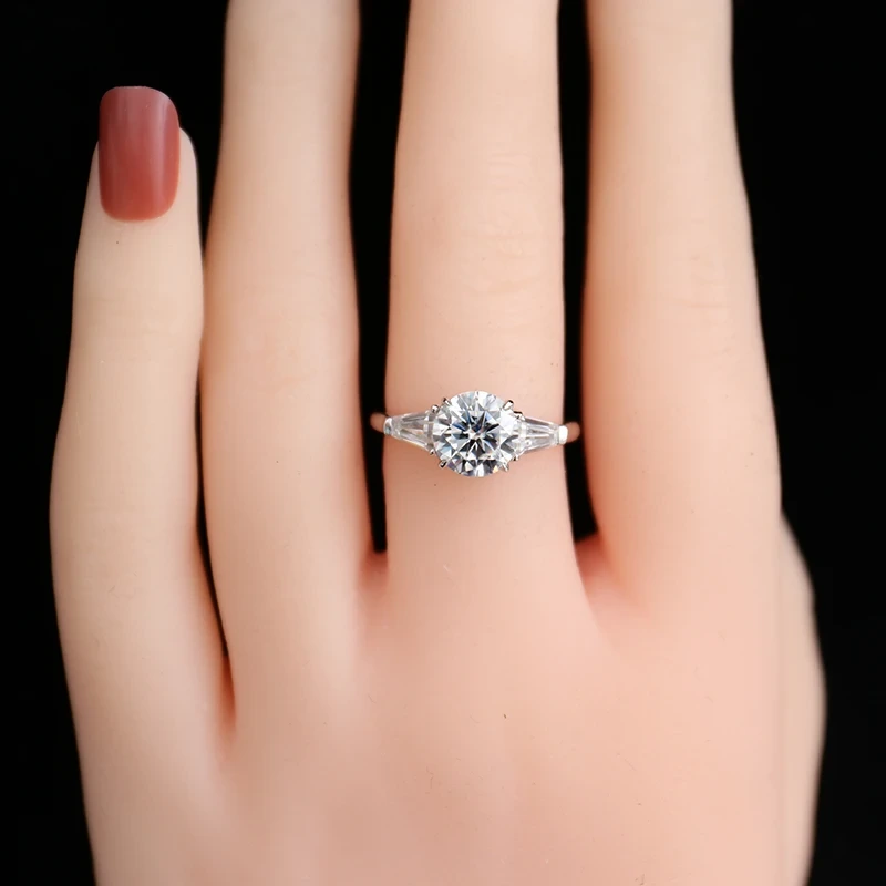 Moissanite Fine Jewelry Engagement Wedding Rings 18k 14k 10k White Gold Vvs Clarity Moissanite Diamond Rings For Women Men 1