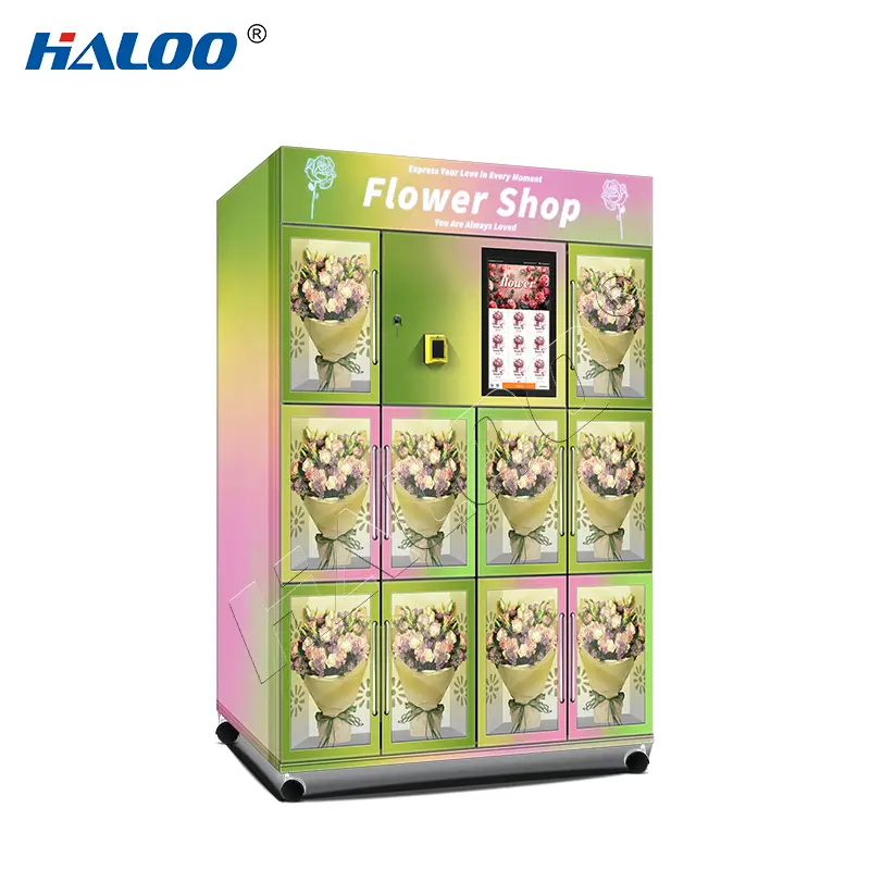 شركة هالو لتصنيع آلات البيع، آلة بيع الزهور الطازجة الأوتوماتيكية مع نظام تبريد 1
