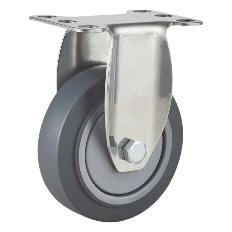 3 4 5 Load Capacity 100-130kg Single Bearing Tpr Medium Casters Thermo Plastic Rubber Fixed Wheel 1