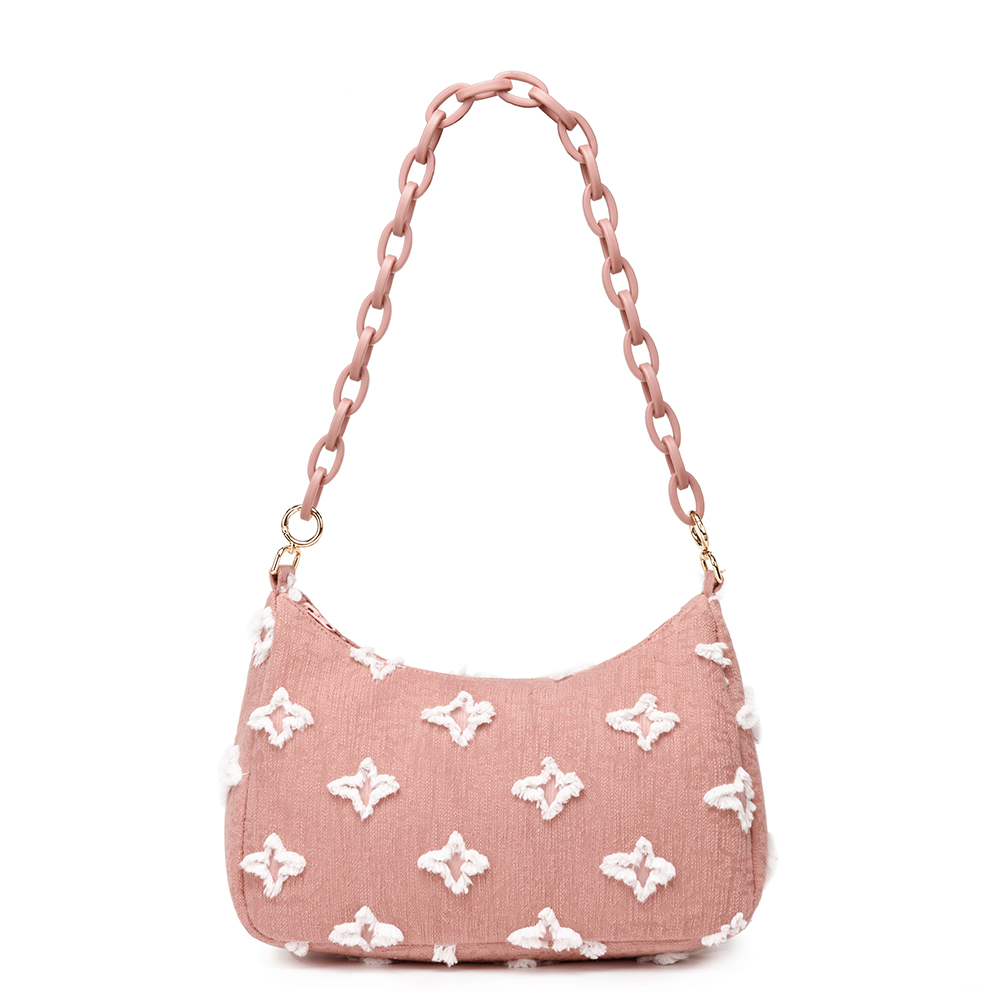 2024 New Fashion Handbags Light Lady Shoulder Bags Hobo Saddle Bag In Jacquard Denim 5