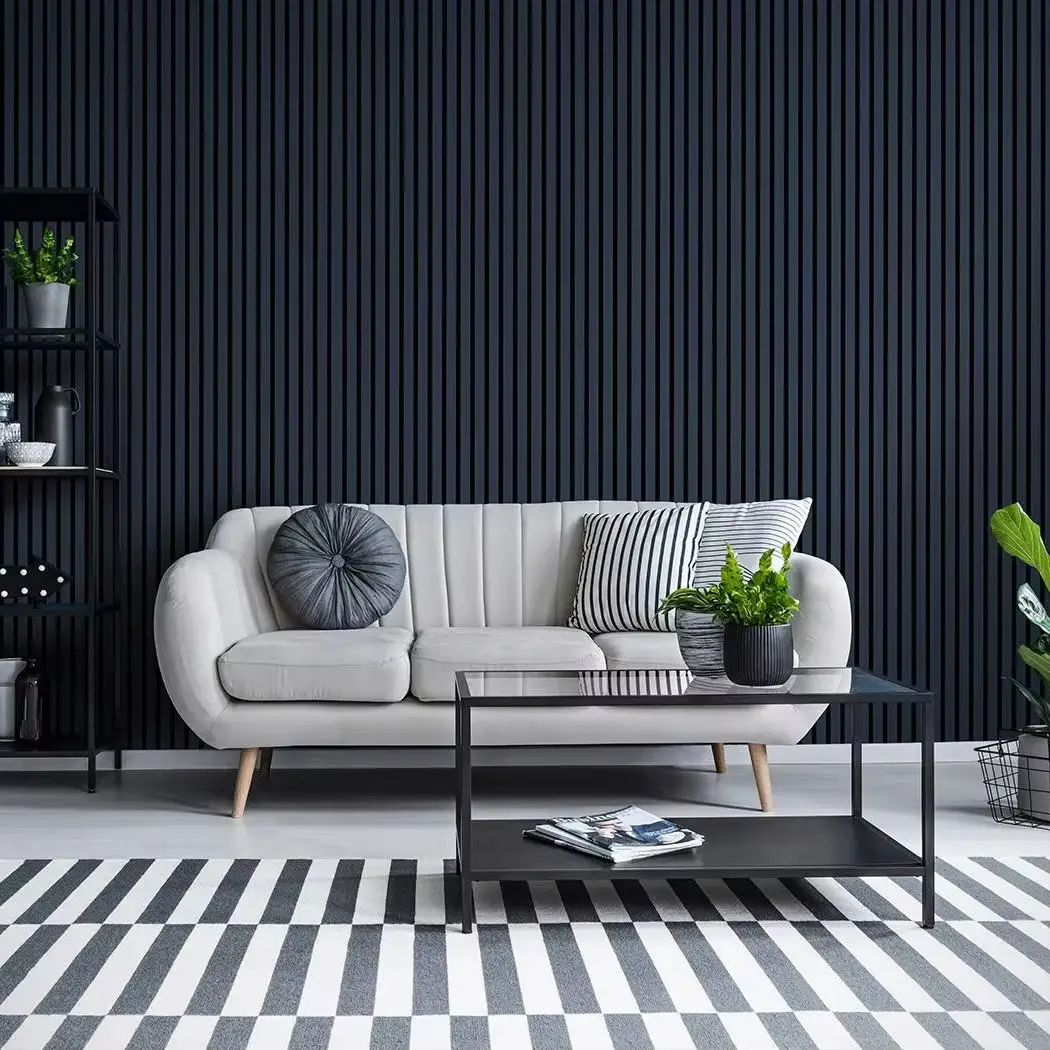 Soundproof MDF PET Acoustic Slat Wood Wall Panel Ceiling Decoration Oak 1