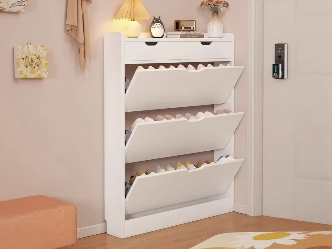 Yifan Furniture White Shoe Cabinet Factory 6