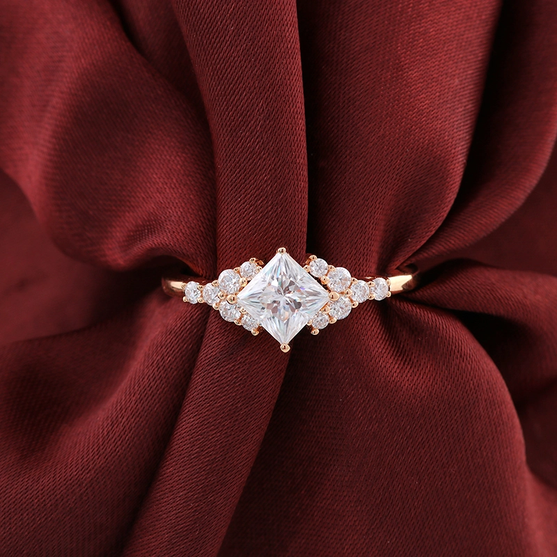 Fine Jewelry Gold Moissanite Rings Engagement Wedding Rings 18k 14k 10k Solid Gold Vvs Moissanite Diamond Rings For Women Men 1