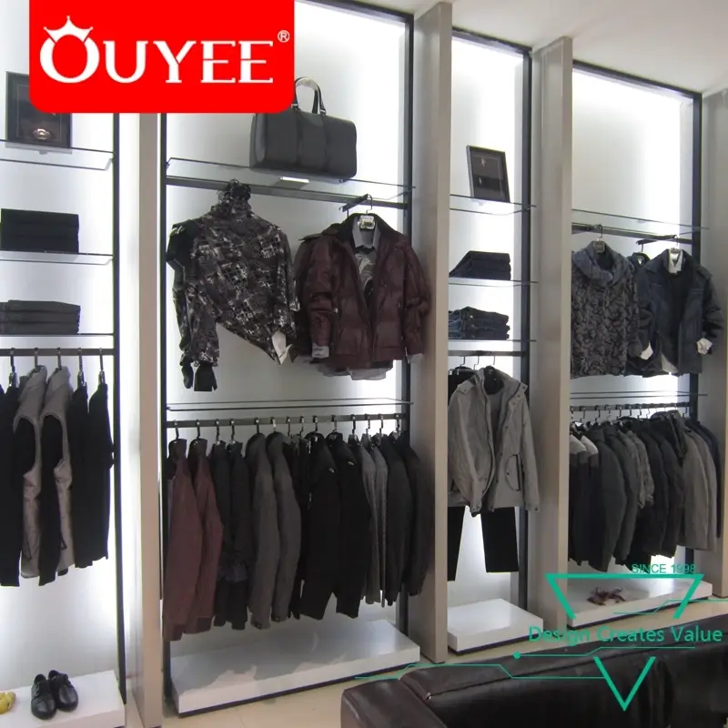 Arredamento e complementi d'arredo personalizzati per negozi di abbigliamento maschile. 1