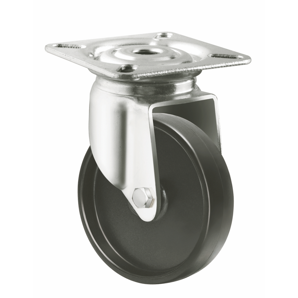 Black Good Quality 2 3 Inch 50mm 75mm Trolley Polypropylene Stainless Steel Plain Casters For Supermarket 1