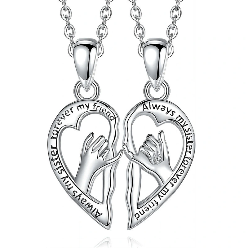 Wholesale Fashion Popular Heart-shaped Friendship Necklace Men And Women Universal Friendship Necklace1 1