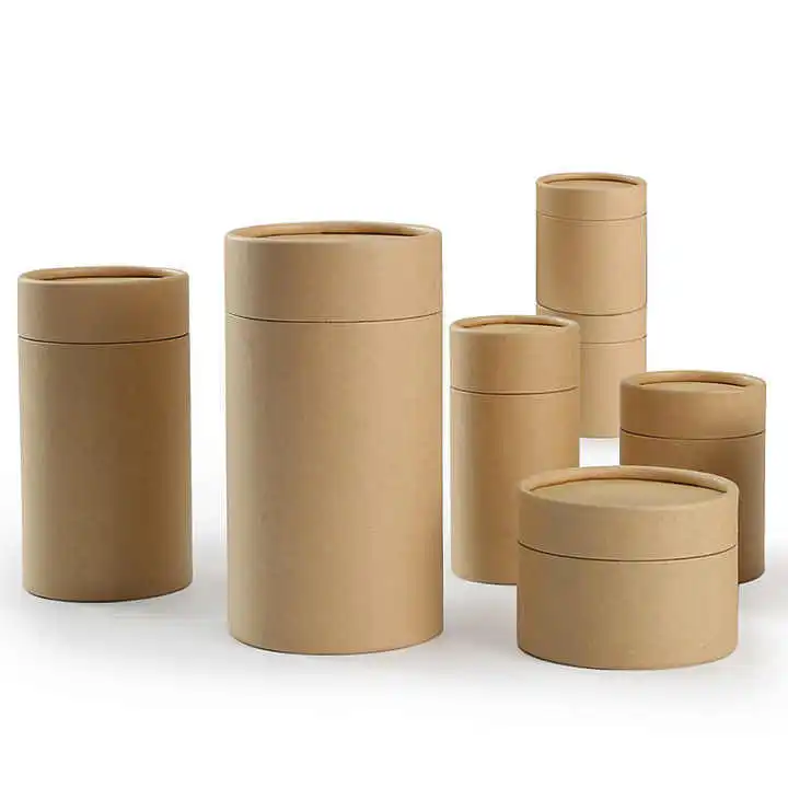 Customizable Eco-Conscious Packaging Eco-friendly Round Recyclable Kraft Paper Tubes 1