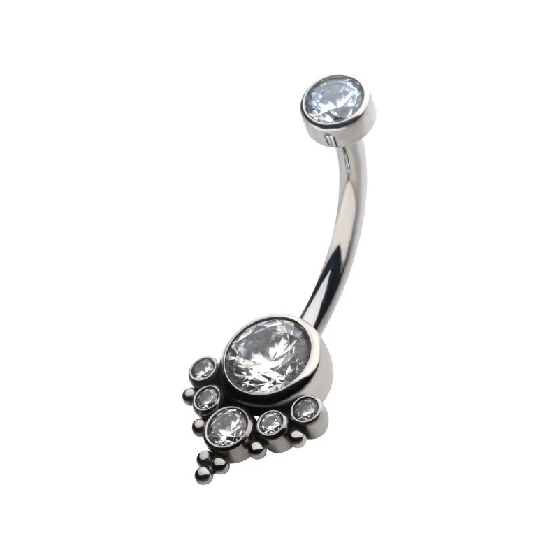 Piercing de umbigo de grau de implante Eternal Metal 14g ASTM F136 1