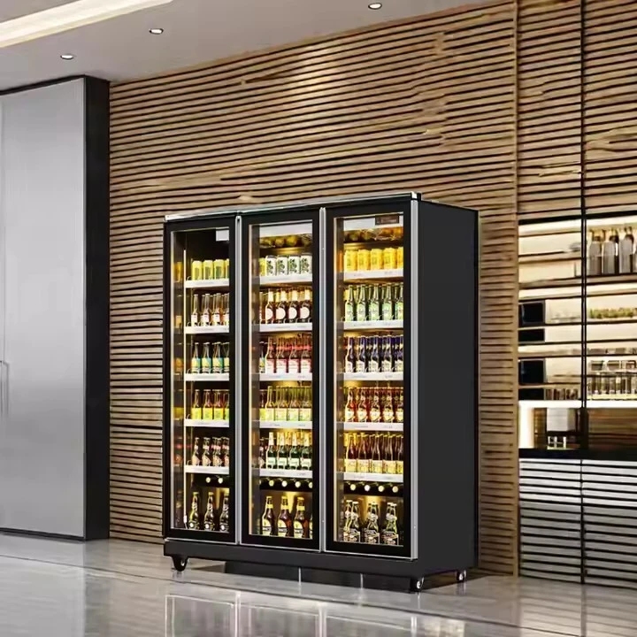 Big Refrigerator Cooling Beer Beverage Glass Display Cabinet Smart Bar Drink Fridge 1