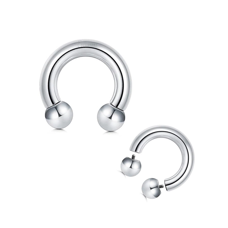 Astm F136 Titanium Internally Threaded Horseshoe/circular Barbells Body Jewelry/piercing Jewelry 1