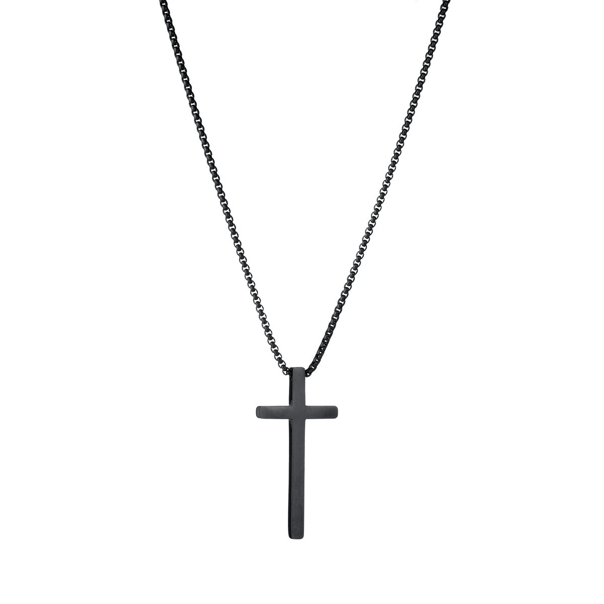 Manufacturer Wholesale Fashionable Titanium Steel Cross Pendant Necklace Men And Women General Exquisite Necklace 1