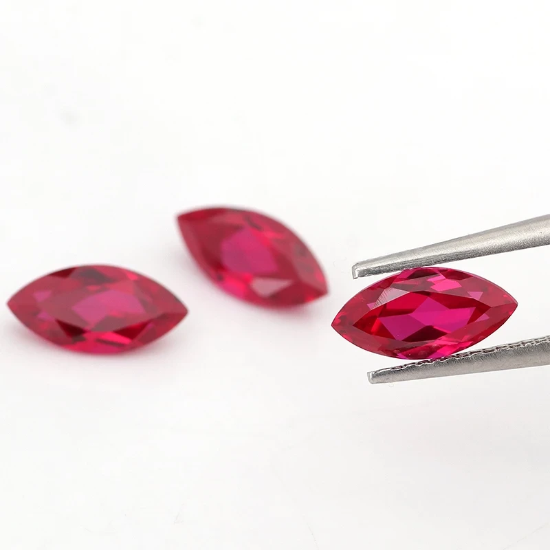 Provence Lab Grown Gemstone Ruby Marquise Cut Synthetic Ruby Stone For Jewelry Making 1