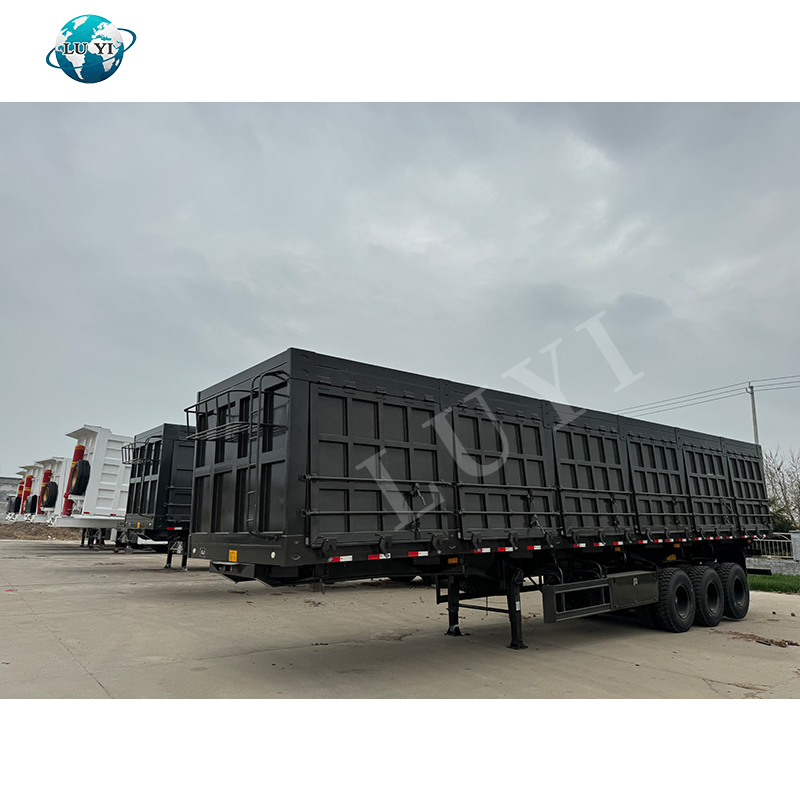 100 طن 3AXLE مقطورة جانبية شديدة التحمل 5