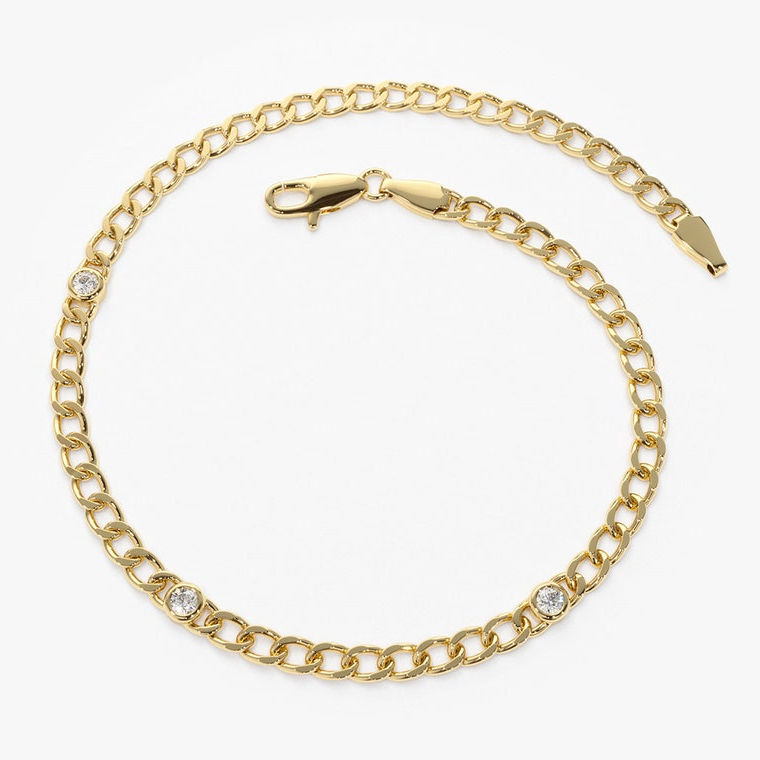 Charme Bracelets de chaîne de liaison cubaine 1