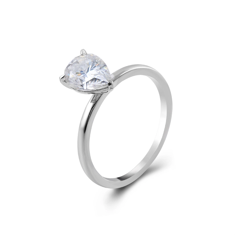 Bijoux final fabriqué à la main sur mesure S925 / 10K / 14K GOLD SOLID 1CT PEUR COUPE MISSANITE FEMMES DES FEMMES ANNNUISIÈRES ANNAUX MÉDICATIONS 1
