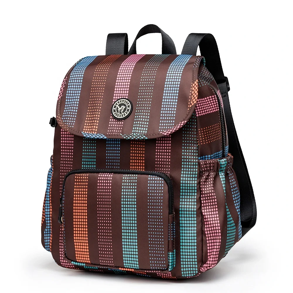 Backpack Manufacturer Custom Retro Floral Wholesale Nylon Backpack Woman Nylon Drawstring Backpack Bag 1