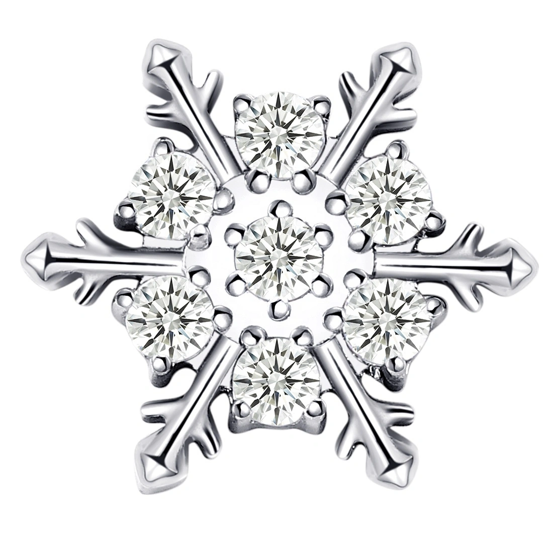 Eternal Metal Astm F136 Titanium Snowflake Shaped Threaded Tops High Quality Body Piercing Jewelry 1