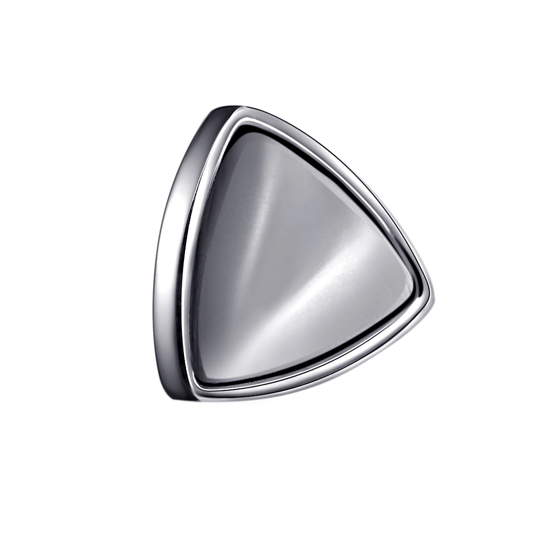 Eternal Mateal Implant Grade Titanium Triangle Synthetic Stone Top Threadless Labret G23 Titanium Piercing 1