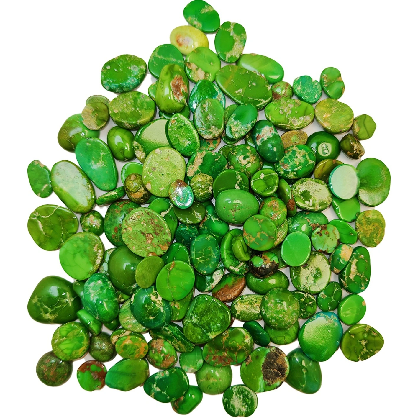 Cabochon ya Rangi ya Turquoise ya Asili yenye umbo lisilolipishwa, Zawadi Iliyotengenezwa kwa Mikono kwa Mwanamume na Mwanamke. 1