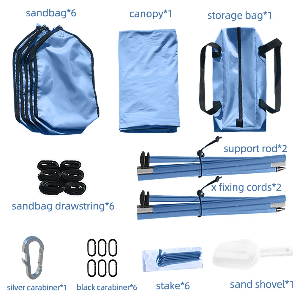 Buypop Up Beach Shade 1500-2000 Mm 1500-2000 Mm 6