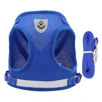 Harnais confortable et respectueux de la peau, matériau en maille, couleur unie, gilet réfléchissant et respirant pour chien, vente en gros, xinchen 1