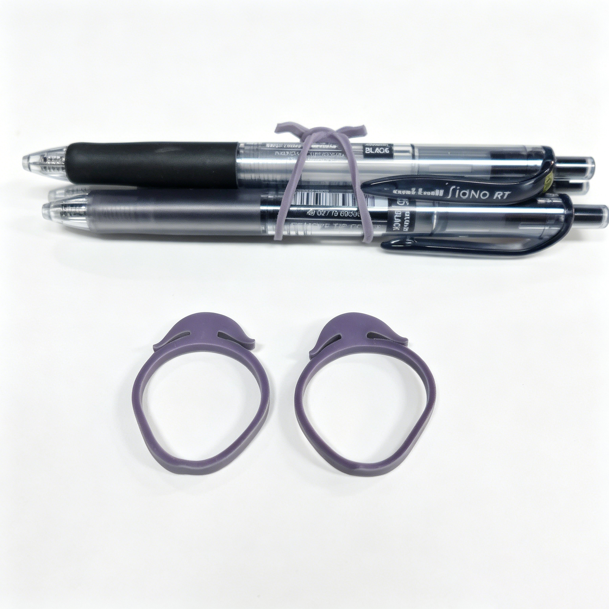 25mm Purple Hook Rubber Bands for Pen & Cable Binding, Office Organization 4