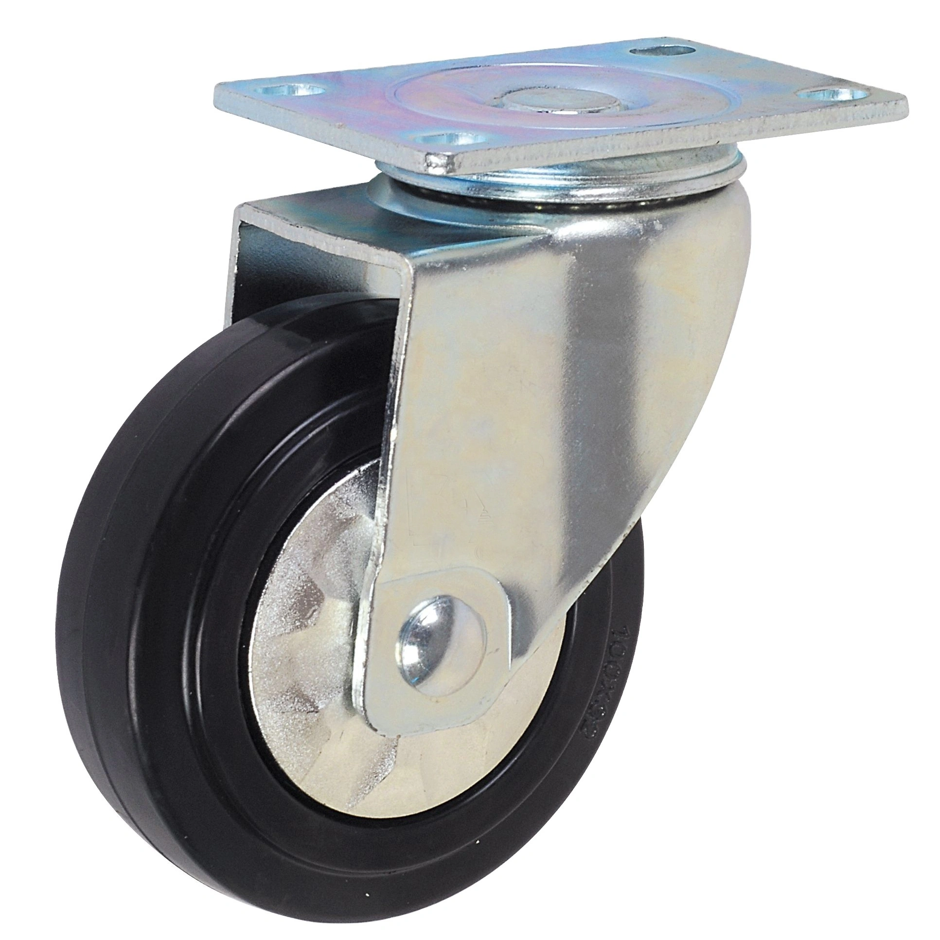 5 Inch Medium Duty Top Plate Industrial Ball Bearings Grey Plastic Natural Shipping Cart Platform Trolley Cart Rubber Wheel 1