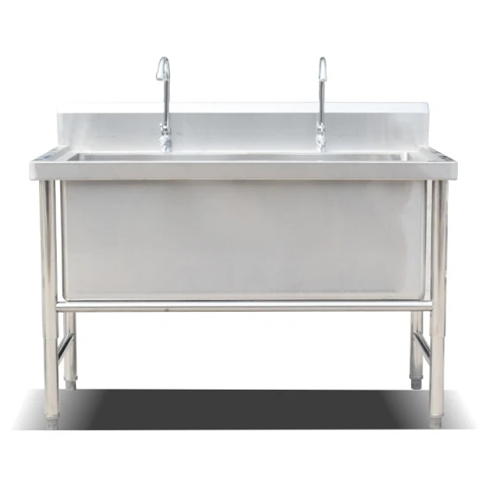 Tenggelam tahan karat komersial Double Basin