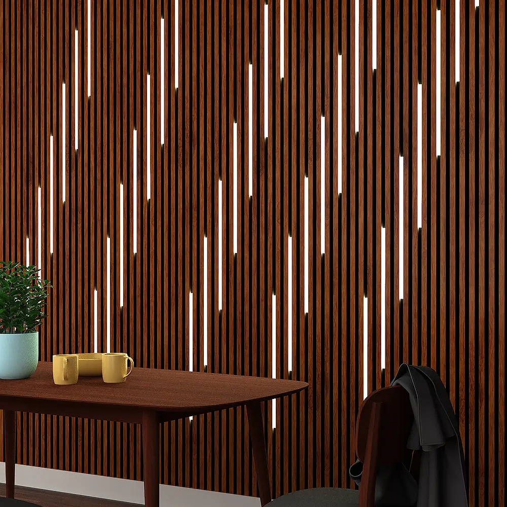 Wood Console with LED Lamp and Controller, Acoustic Panel Grow Light for Home & Office 1