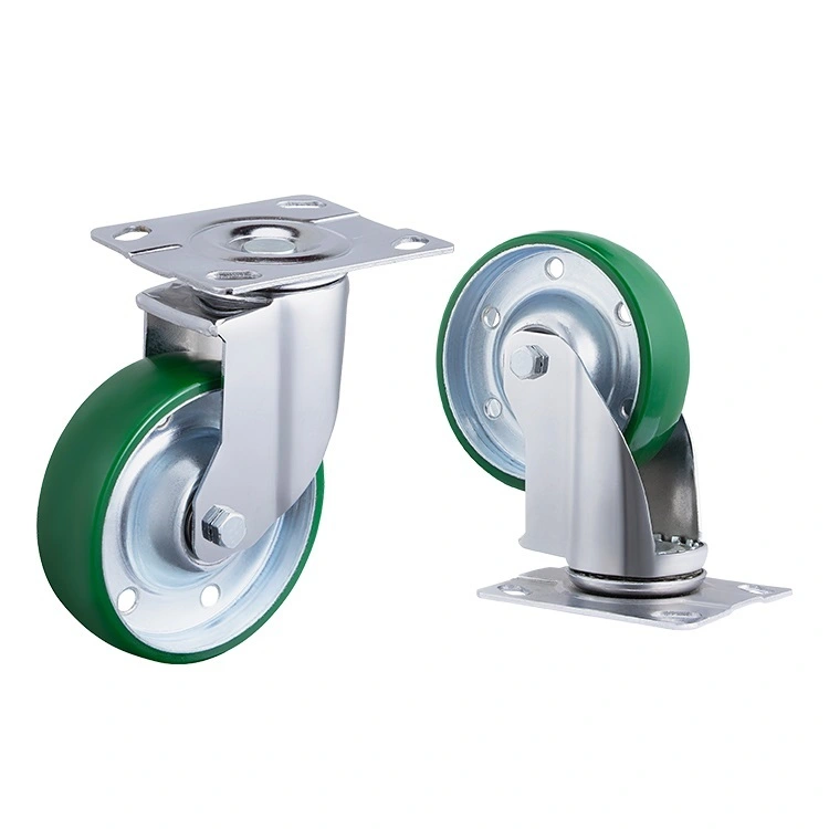 Green 4/5 Inch 200-300kgs Load Capacity Miduem Heavy Duty Casters Running Wheels No Noise Thickened Double Ball Bearing 1