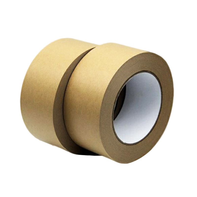 Individuell gestaltbare Papierrolle, braun, Jumbo-Verpackung, selbstklebend, verstärkt, mit Logo-Verstärkung, selbstbeschreibbares Kraftpapierband 1