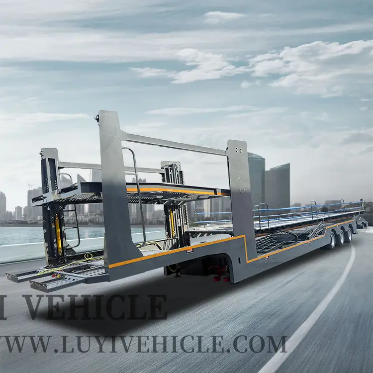 Carrier de autos de doble cubierta de 3 ejes semi trailer 1