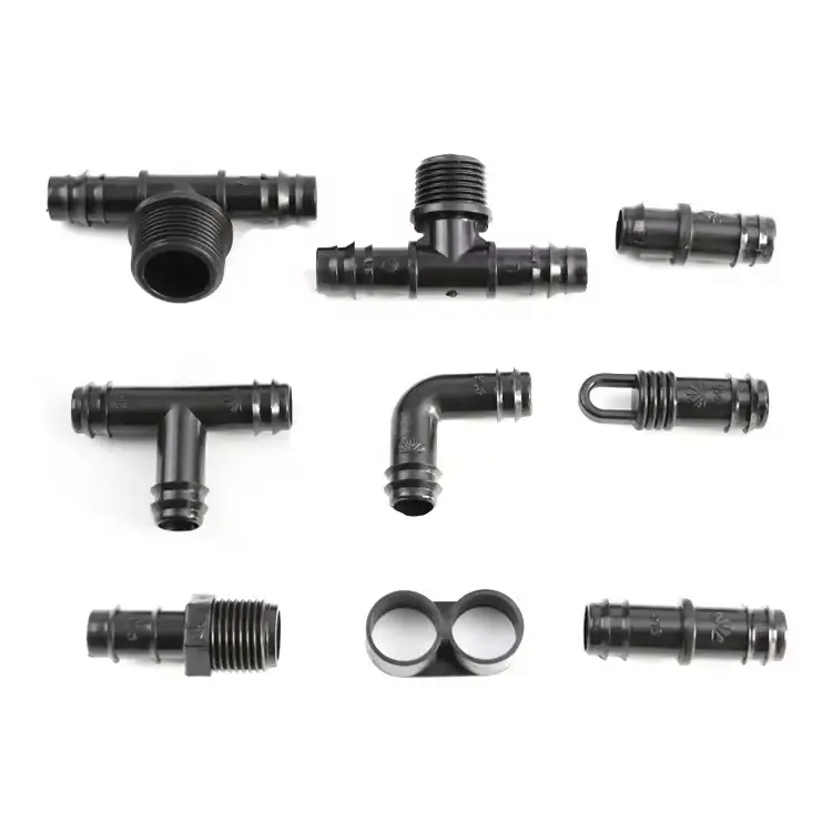 用于PE/LDPE管道的16毫米（1/2英寸）倒钩外螺纹三通接头 1