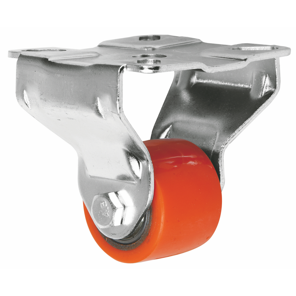 Casters Manufacture 1.5 2 Inch 35mm 50mm Small Orange 100-150kgs Load Capacity Pu Swivel Caster 1