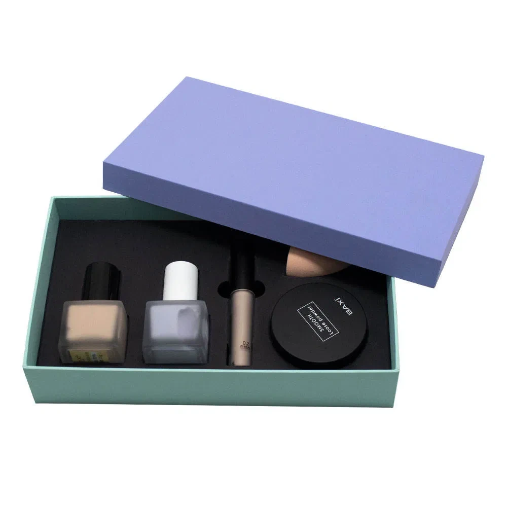 Custom Cosmetic Product Make up Powder Puff Nail Polish Package 1