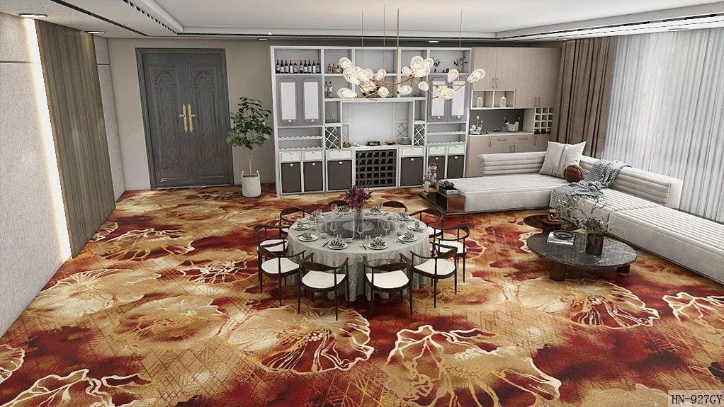 Axminster Wool Nylon Blend Wall-to-Wall Hotel Carpet 6