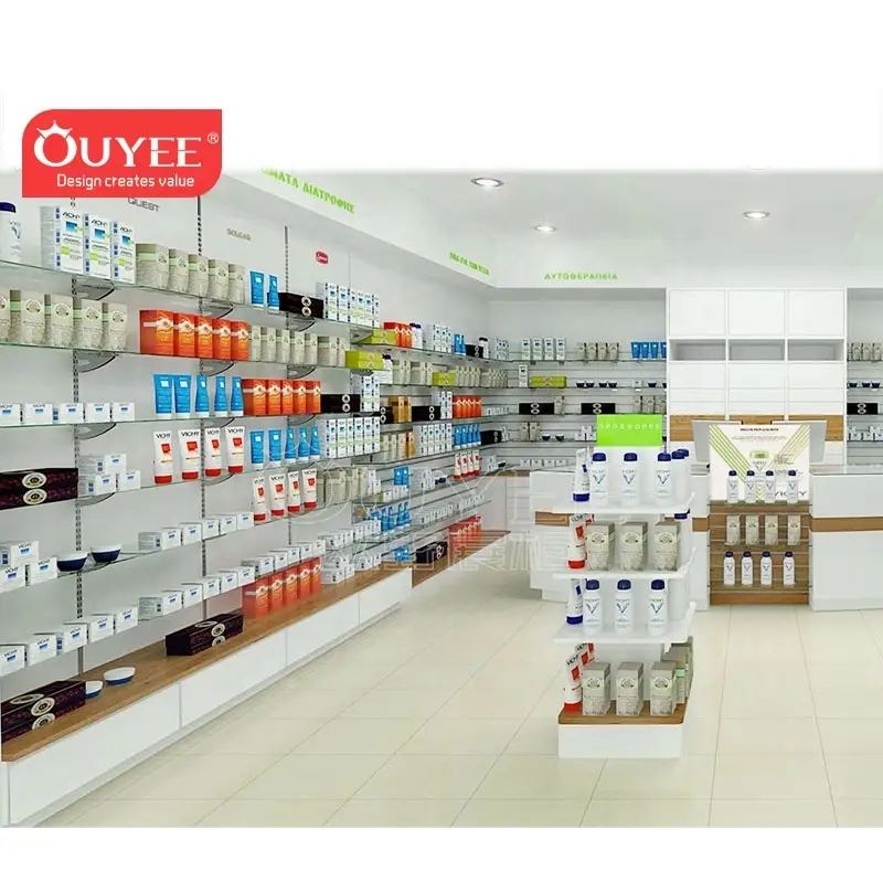 تصميم داخلي لمتجر طبي في قوانغتشو لصيدلية بيع بالتجزئة 1
