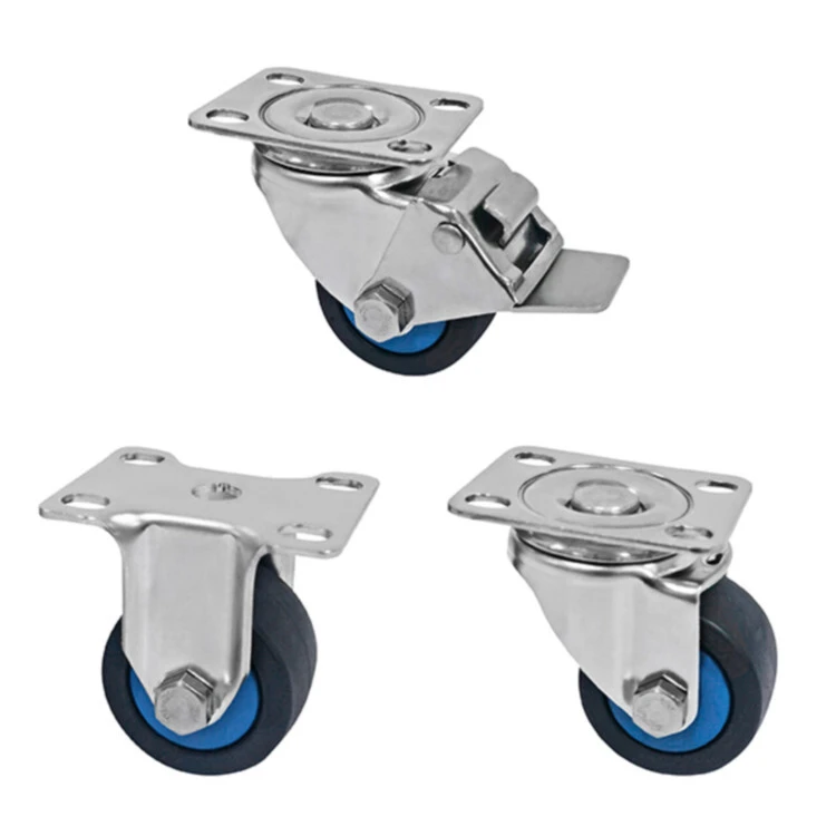 2in/50mm Stainless Steel Industrial Pa Caster Wheel With Brake 1
