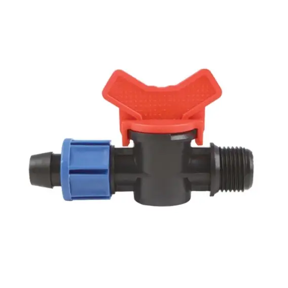 适用于 PE 滴灌带的塑料外螺纹迷你阀门 16/20/25mm 1