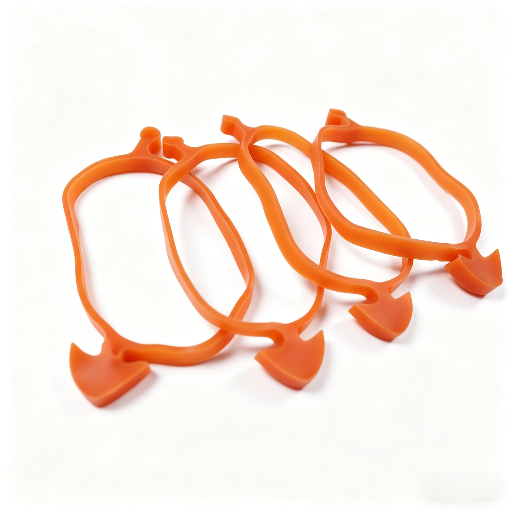 50mm Translucent Yellow Hook Rubber Bands, Reusable Cable Ties for Automotive Wiring – Bulk Wholesale 2