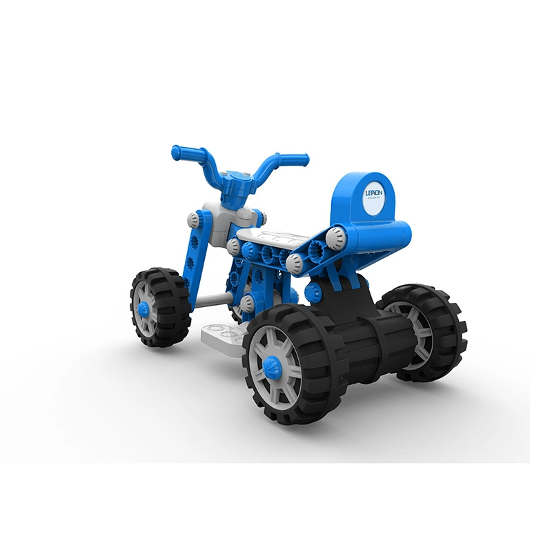 6v Battery-powered 3-in-1 Ride On Toy Build Block Bike And Quad,Pedal Start,Ideal Gift In Various Colors 1