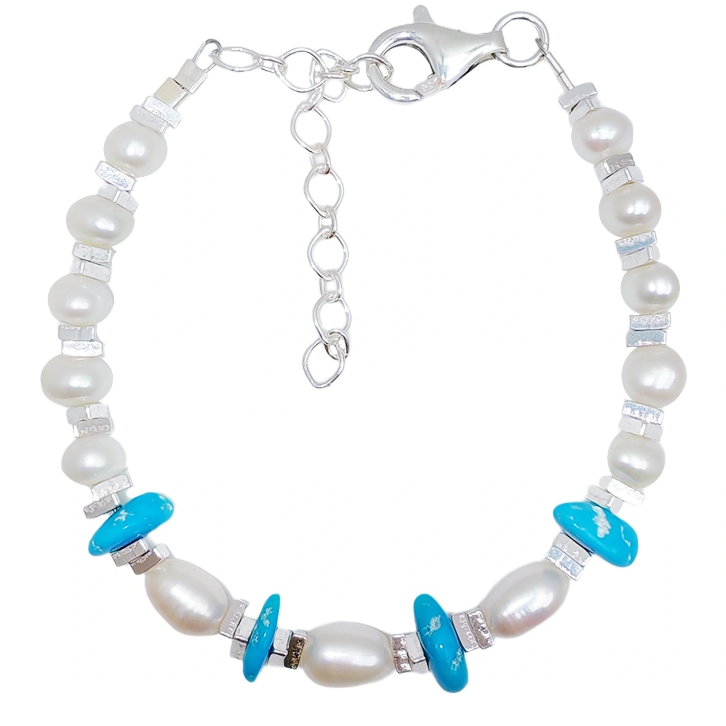 Beautiful Pearl Bracelet And Natural Turquoise Hot Selling Simple And Generous Modern Style Gift Choice A Good Gift For Her 1