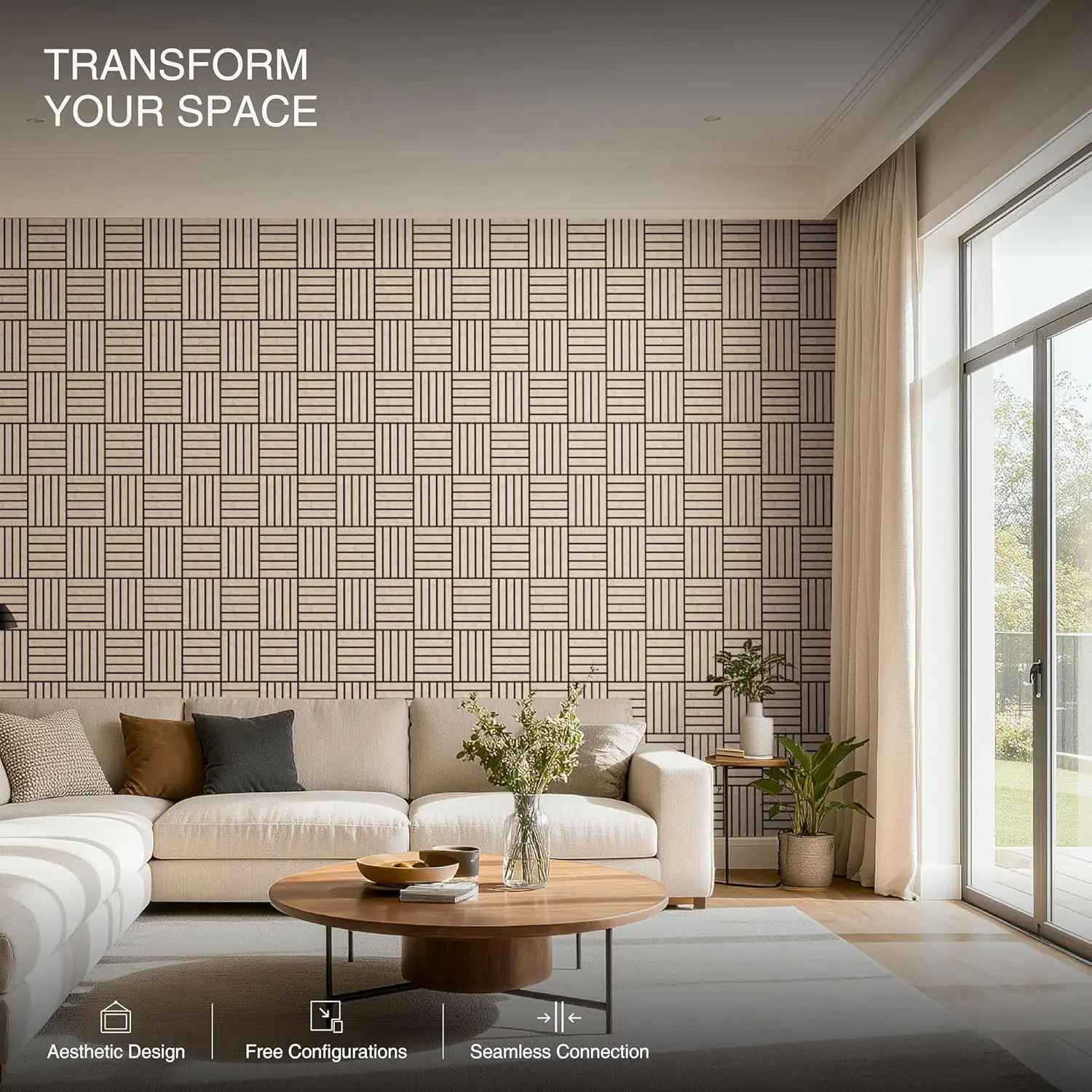 8 قطع من ألواح الجدران الصوتية مقاس 12 × 16 بوصة، ألواح صور زخرفية ماصة للصوت 1