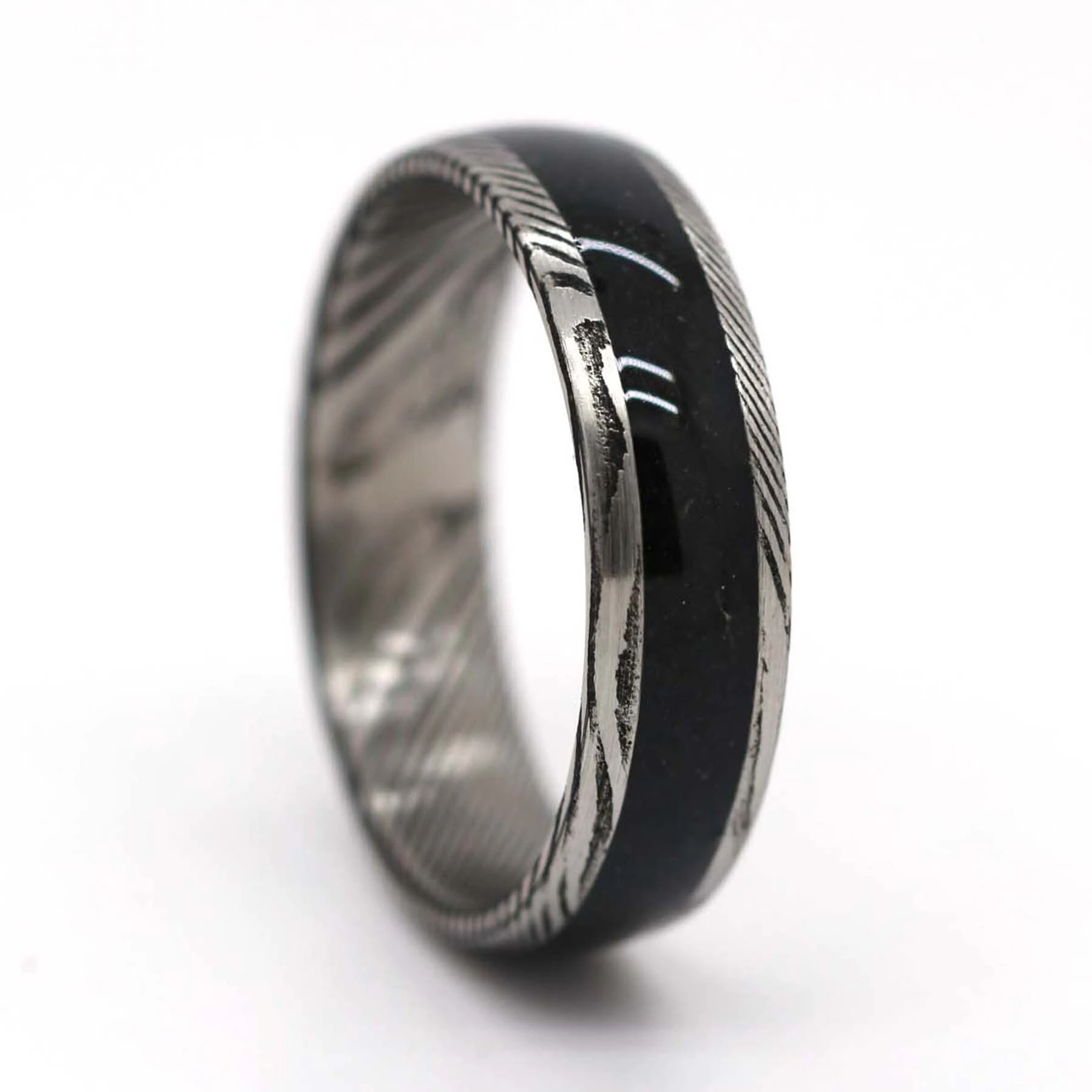 7mm Couple Custom Wed Rings Damascus Ring Steel Fashion Jewelry Fine Man Wedding Wholesale Women Men's Marry Ring For Men 1